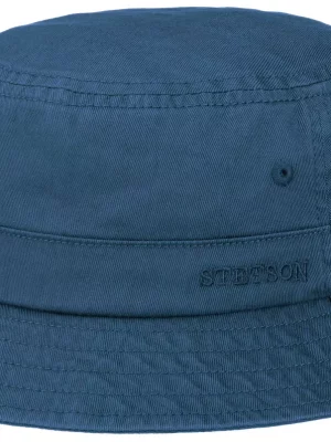 Accessoire Casquette Bob Coton Uni Bleu Fonce