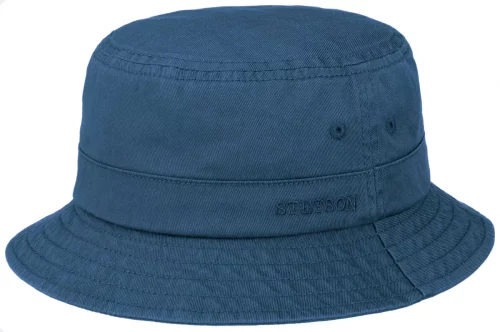 Accessoire Casquette Bob Coton Uni Bleu Fonce