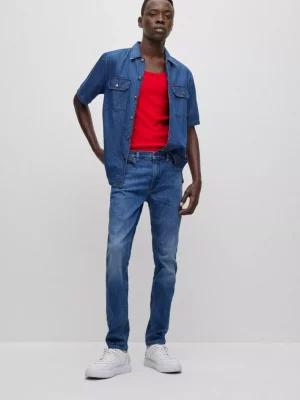 Jean Denim 734 Denim Stone Delave Bleu Moyen