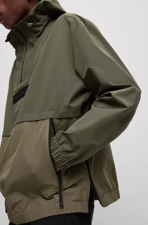 Grosse Piece Blouson Coupe Vent Enfilable Kaki Fonce – Image 3