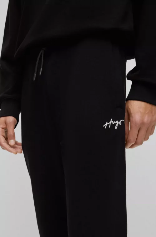 Pantalon Sport Molleton Signature Noir Fonce