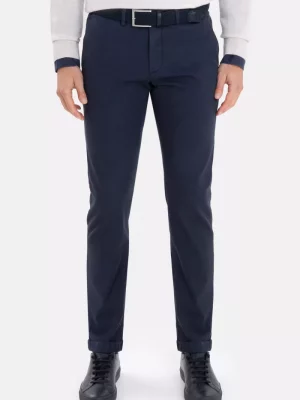 Pantalon Sport Lyocell Stretch Bleu Fonce
