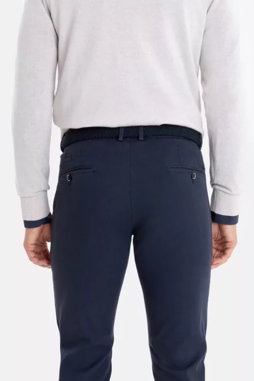 Pantalon Sport Lyocell Stretch Bleu Fonce – Image 3