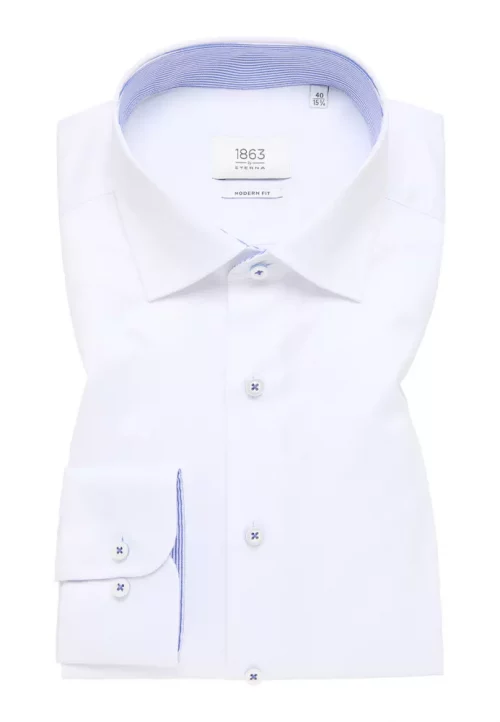 Chemise Manches Longues Ville 1863 Unie Avec Oppo Blanc – Image 4
