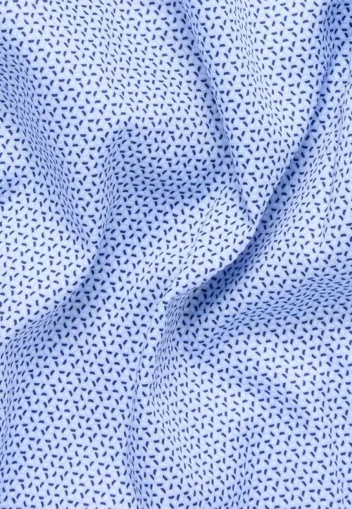 Chemise Manches Longues Ville Imp Traits Bicolore Bleu Moyen – Image 4