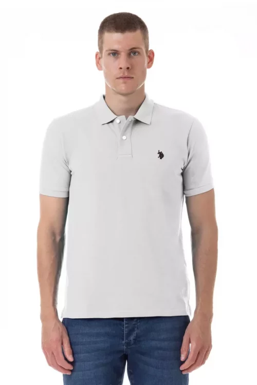 Polo Manches Courtes Pique Uni Blanc