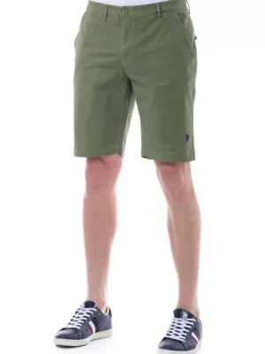 Pantalon Bermuda  Coton Droit Kaki Moyen