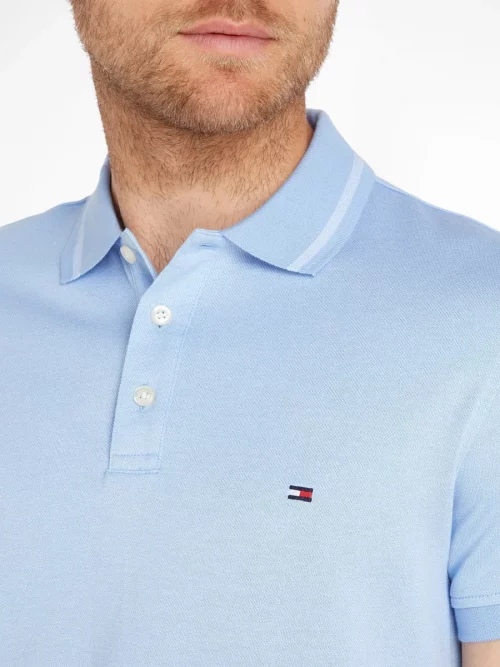 Polo Manches Courtes Mouline Bleu Clair – Image 3