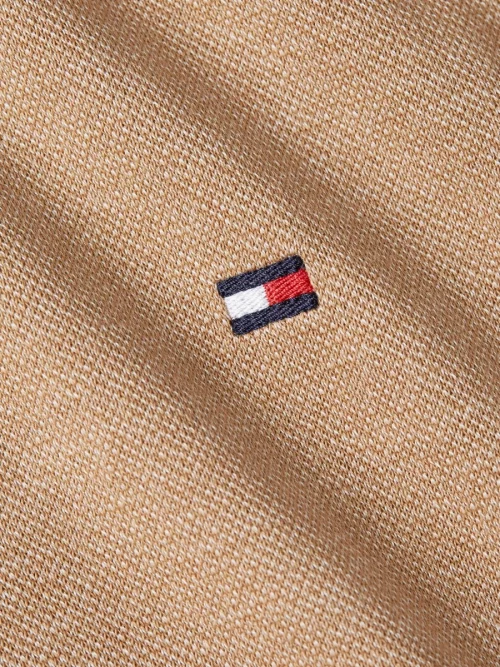 Polo Manches Courtes Regular Slim Pique Uni Beige Clair – Image 4