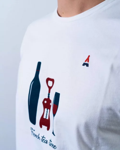 T-shirt Manches Courtes Print Apero Blanc – Image 2