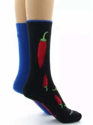 Accessoire Chaussettes Reversible Piment Bleu Moyen