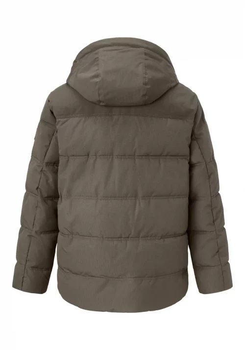 Grosse Piece Parka Bi-matiere Capuche Amo Kaki Fonce – Image 2