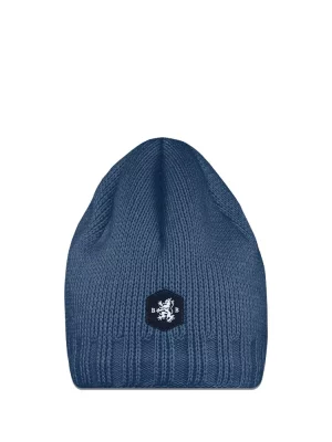 Accessoire Bonnet Jersey Double Polaire Bleu Moyen