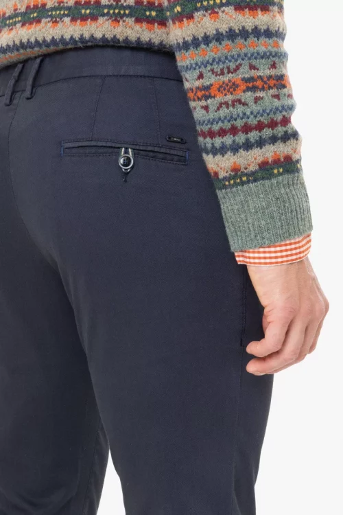 Pantalon Sport Lyocell Canvas Bleu Fonce – Image 4
