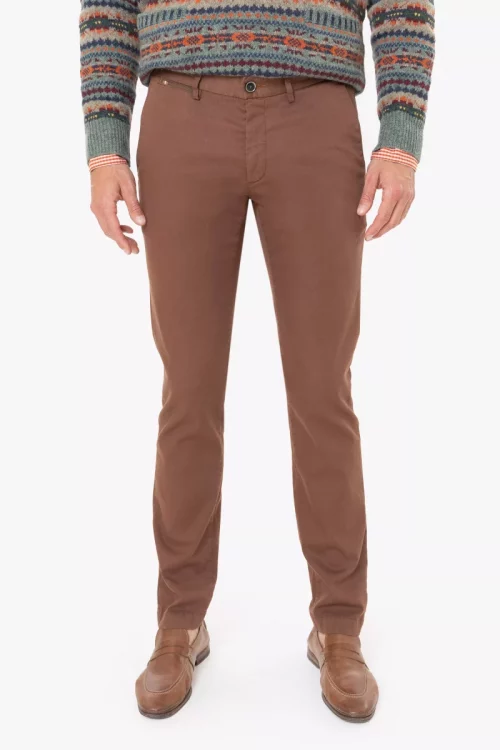 Pantalon Sport Lyocell Canvas Beige Moyen