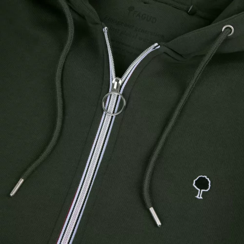 Gilet Manches Longues Molleton Zip Kaki Fonce – Image 2