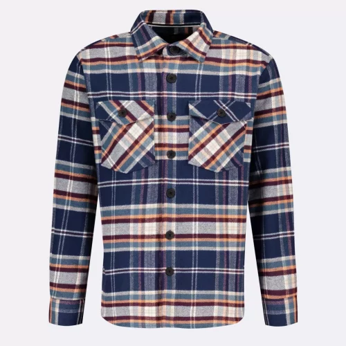 Chemise Manches Longues Sport Surchemise Kro Bleu Moyen