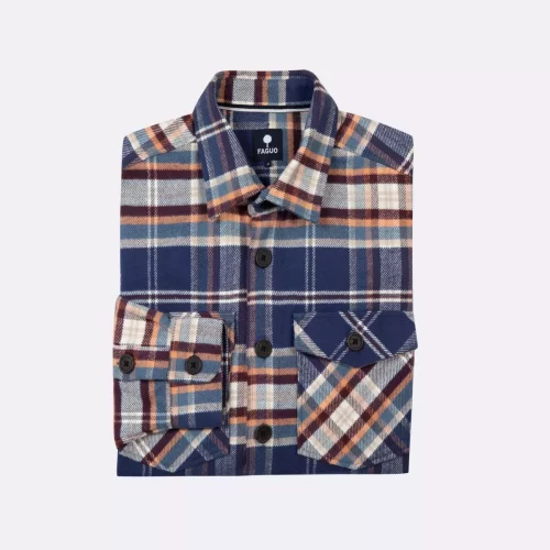 Chemise Manches Longues Sport Surchemise Kro Bleu Moyen – Image 3