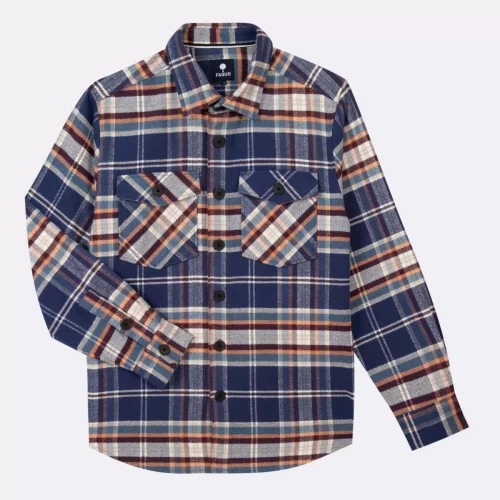 Chemise Manches Longues Sport Surchemise Kro Bleu Moyen – Image 4