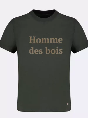 T-shirt Manches Courtes Homme Des Bois Kaki Fonce