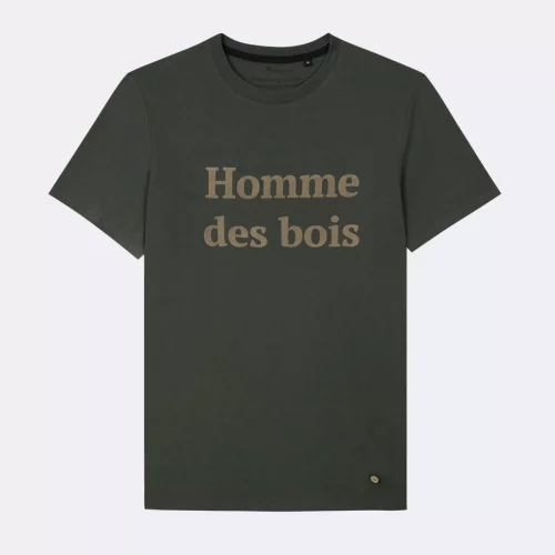 T-shirt Manches Courtes Homme Des Bois Kaki Fonce – Image 4