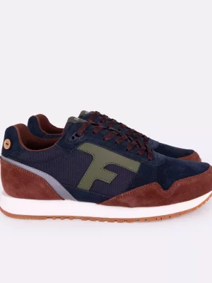 Accessoire Chaussures Running Suede Nylon Bleu Fonce