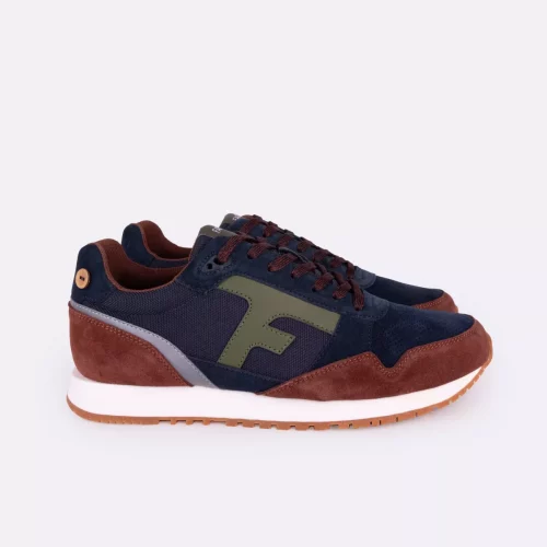 Accessoire Chaussures Running Suede Nylon Bleu Fonce
