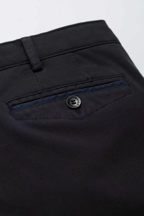 Pantalon Sport Natte Coton Bleu Fonce – Image 4