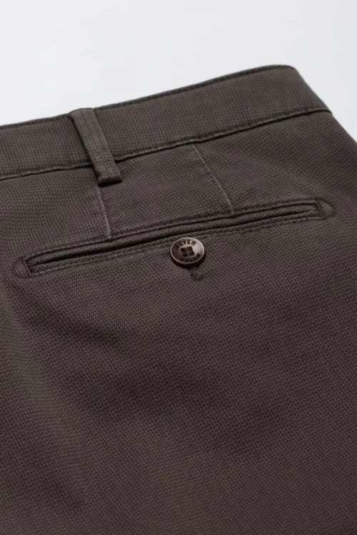 Pantalon Sport Imprime Micro Chevron Beige Fonce – Image 4