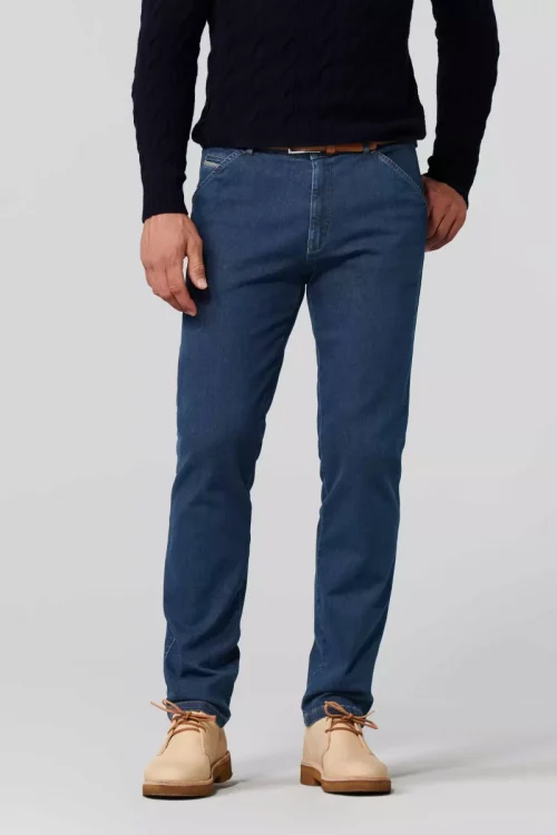 Jean Denim Denim Contraste Bleu Moyen