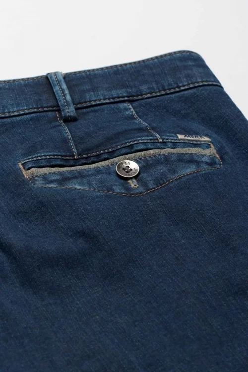 Jean Denim Denim Contraste Bleu Moyen – Image 4