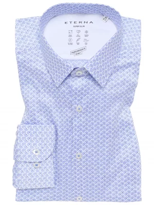 Chemise Manches Longues Ville Demi Fleur Bleu Clair