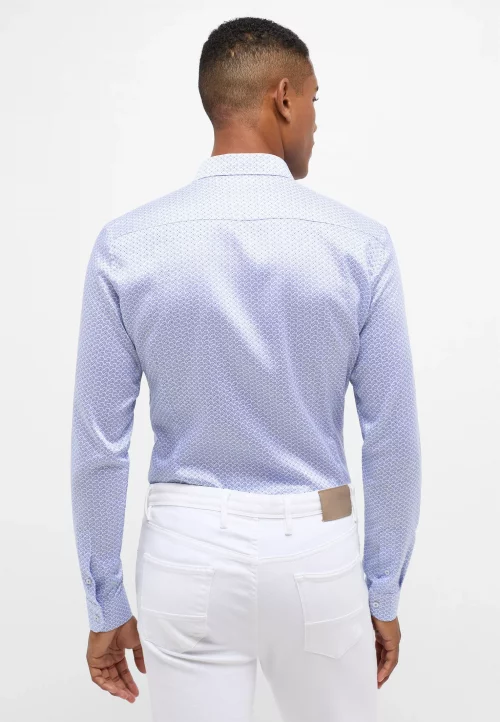 Chemise Manches Longues Ville Demi Fleur Bleu Clair – Image 3