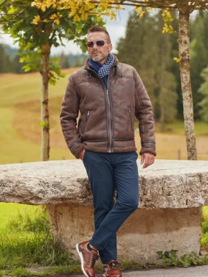 Grosse Piece Blouson Bombardier Acrylique Beige Fonce
