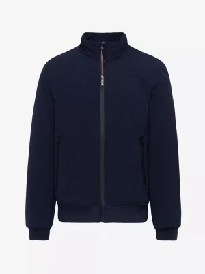 Grosse Piece Blouson Nylon Bord Cote Bleu Fonce
