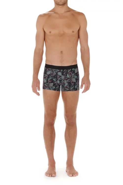 Accessoire Shorty Fleurs Tribales Noir Moyen