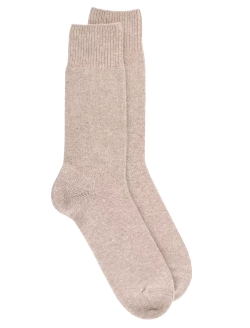 Accessoire Chaussettes Laine & Cachemire Beige Clair