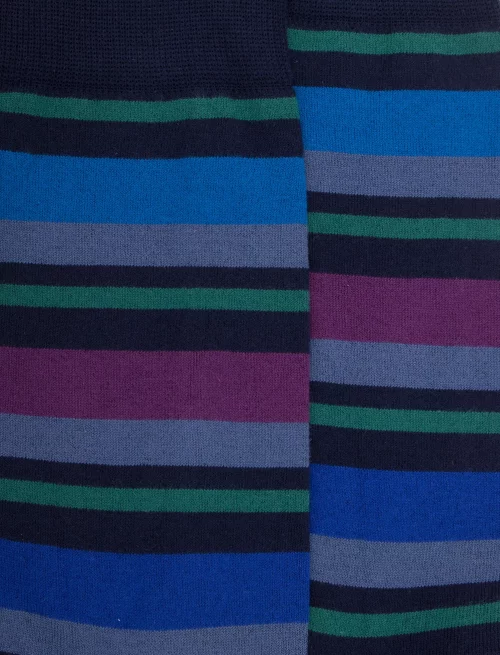 Accessoire Chaussettes Rayure Coton Bleu Fonce – Image 2