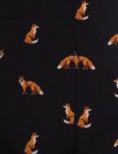 Accessoire Chaussettes Coton Renard Noir Fonce – Image 2