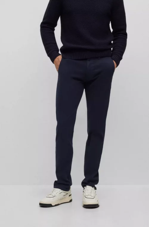 Pantalon Sport Whipcord Uni Bleu Fonce – Image 4