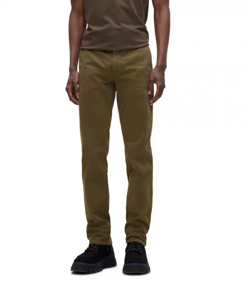 Pantalon Sport Satin Uni Kaki Fonce – Image 2