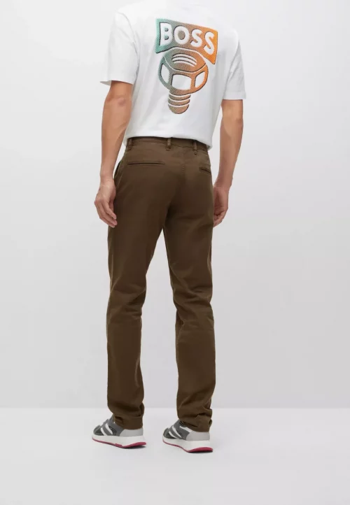 Pantalon Sport Satin Uni Kaki Fonce – Image 3