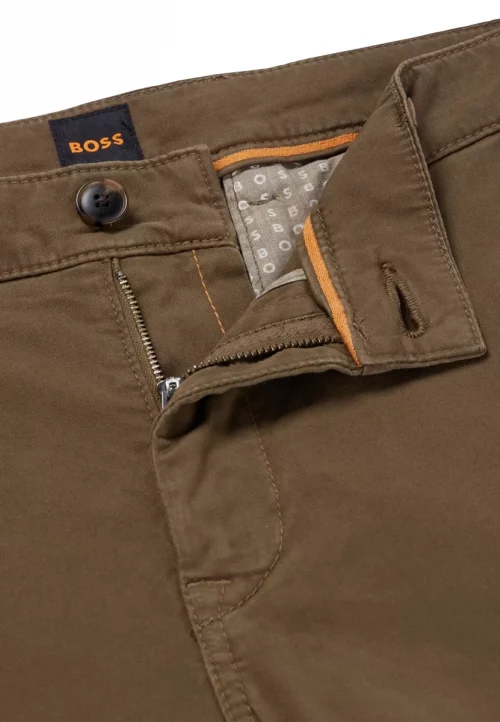 Pantalon Sport Satin Uni Kaki Fonce – Image 5