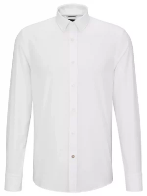 Chemise Manches Longues Ville Oxford Uni Blanc