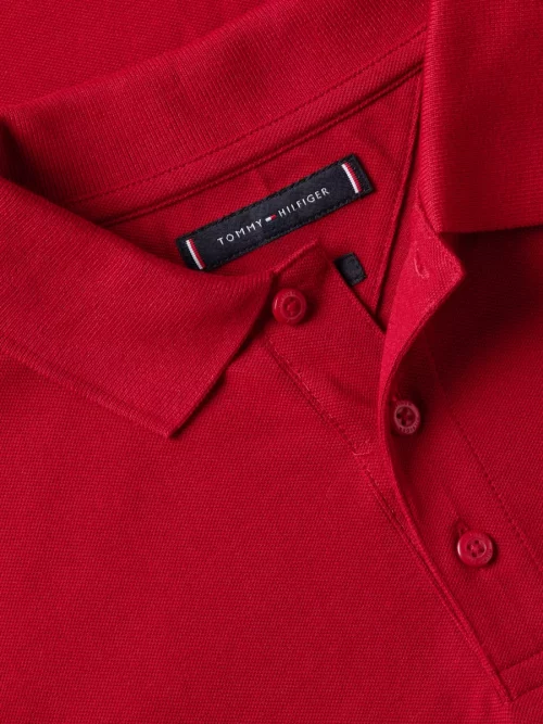Polo Manches Courtes Broderie Manche Rouge Fonce – Image 5