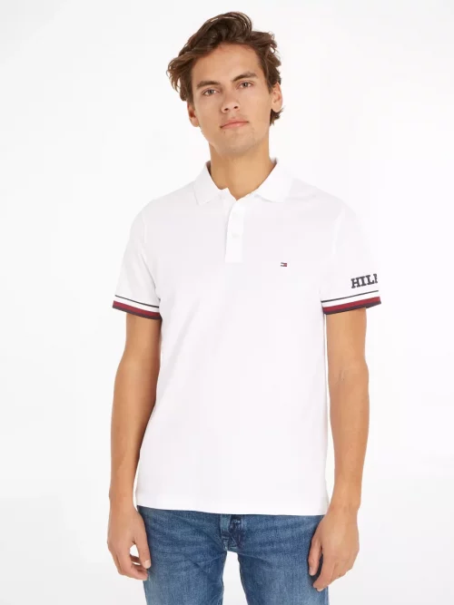 Polo Manches Courtes Broderie Manche Blanc – Image 2