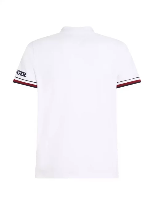Polo Manches Courtes Broderie Manche Blanc – Image 4