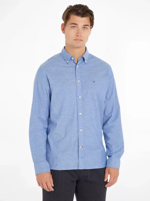 Chemise Manches Longues Sport Oxford Flex Bleu Clair – Image 2