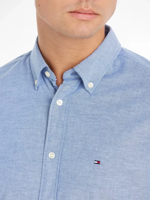 Chemise Manches Longues Sport Oxford Flex Bleu Clair – Image 4