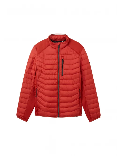 Grosse Piece Blouson Doudoune Fine Hybride Rouge Moyen